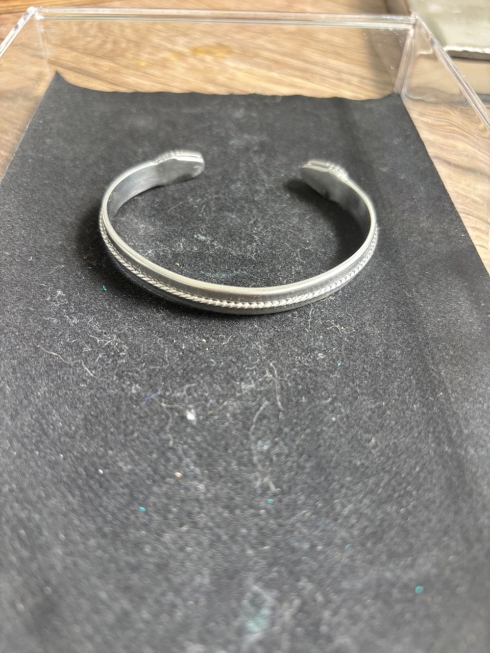 Serpent inspired- unisex Silver-Tone Braided Edge Cuff Bracelet